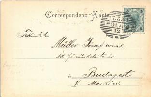 1901 SMS Radetzky. Ein Teil des Reinerträgnisses ist der Marinekirche in Pola gewidmet. Verlag Alois...