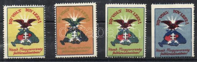 1921 Így volt, Így lesz! Irredenta levélzáró sor (4 db)