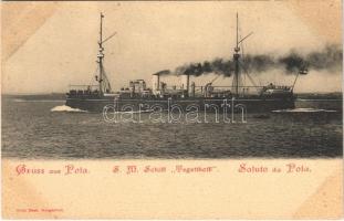SMS Tegetthoff az Osztrák-Magyar Haditengerészet kazamata hajója Polában / K.u.K. Kriegsmarine / Austro-Hungarian Navy, SMS Tegetthoff casemate ship. Alois Beer (Klagenfurt)