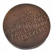 Bajcsy-Zsilinszky kórház (1932-1982) 50 éves jubileuma, bronz, papírdobozában, d: 8cm