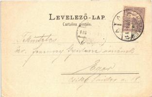 1901 Fiume, Rijeka; Palazzo Adria / palace, port, steamship (EK)