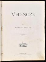 Dessewffy Arisztid: Velencze. I. kötet. Bp., 1896, Kosmos. 196 p. Szövegközi és egészoldalas illusztrációkkal. Átkötött kartonált papírkötés, körbevágott, kissé foltos, helyenként sérült lapokkal.