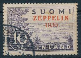 Finnország 1930 A Zeppelin útja bélyeg Mi 161 (Mi EUR 250.-)