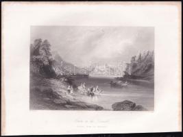 cca 1850 Bartlett, William Henry (1809-1854): Grein on the Danube, acélmetszet, papír, 13×19 cm