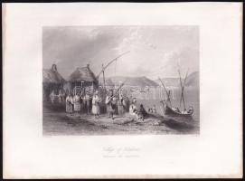 cca 1844 Bartlett, William Henry (1809-1854): Village of Gladova, acélmetszet, papír, 13×18 cm