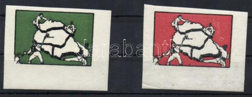 1921 Irredenta levélzárók 2 db vágott