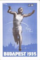 1935 Budapest VI. Főiskolai Világbajnokság reklámlapja. Magyar Főiskolai Sportegyletek Egyesülése kiadása / Hungarian College Sports Championship s: Halápy Ede (EM)