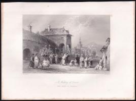 cca 1840 Bartlett, William Henry (1809-1854): A Wedding of Orsova, acélmetszet, papír, foltos, 13×18 cm
