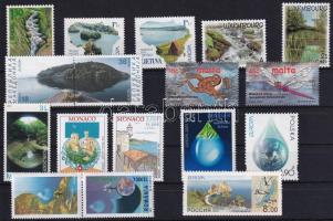 Europa CEPT lot, 48 stamps + 1 block Europa CEPT kis összeállítás 2001-ből, 48 bélyeg + 1 blokk 3 st...