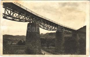 1940 Uzsok, Uzhok; viadukt, vasúti híd. Moskovits I. kiadása / railway bridge, viaduct (EB)