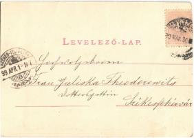 1899 Nagyszeben, Hermannstadt, Sibiu; Hermannsplatz. Fröhliche Ostern! / Hermann tér, piaci árusok, ...