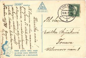 1935 Doprajte si siat novych z dobrych látok Sochorovych. Ochranná Sochor Znacka. Karol Schlesinger ...