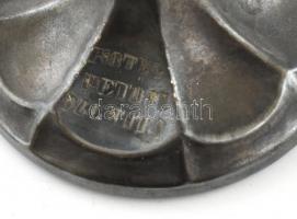 cca 1930-1940 Hotel Petőfi, Szentes feliratos alpakka váza. 21 cm