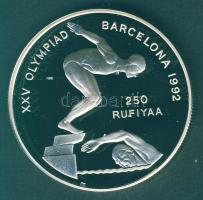 Maldív-szigetek 1990. 250R Ag "Olimpia-úszás" T:PP
