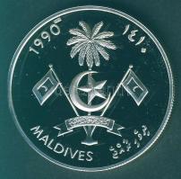 Maldív-szigetek 1990. 250R Ag "Olimpia-úszás" T:PP