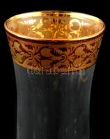 7 + 6 db arany szélű üvegpohár minimális kopással