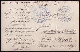 1916 "A hadtestparancsnok úr sofőrje a szolgálati autóval" megírt fotólap német tábori pos...