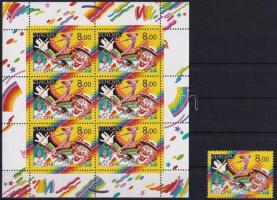Europa CEPT: Circus stamp + minisheet, Europa CEPT: Cirkusz bélyeg + kisív