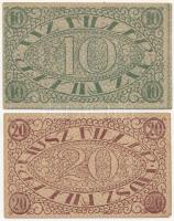 Pécs 1919. 10f "Pécs Törvényhatósági Jogú Város Házipénztára" pénztárjegye + 20f "Péc...
