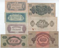 1944. 1P + 2P + 5P + 10P + 20P + 50P + 100P "A Vöröshadsereg Parancsnoksága" T:III,III-