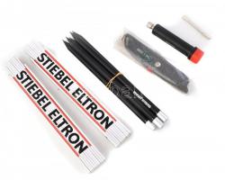 2 db 2 m zollstock + csavarhúzó 5 db cserélhető fejjel + fém snitzer + 5 db ácsceruza