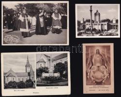 1938 XXXIV. Nemzetközi Eucharisztikus Kongresszussal kapcsolatos tétel, fotók, képeslapok, szentkép, 6 db