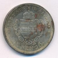 1935. 2P Ag "Rákóczi" T:2 patina Adamo P7.2
