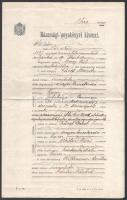 1926 Vönöck, izraelita házassági anyakönyvi kivonat