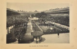 cca 1910 Vues de Paris, párizsi képes album 35 db fotóval, kissé kopott félvászon-kötésben, 20x13 cm