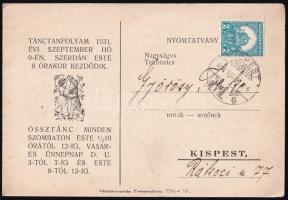 1910-1933 4 db meghívó tánctanfolyamra