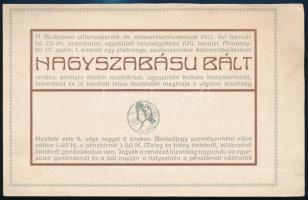 1911 Meghívó a Budapesti villanyszerelő- és műszerészmunkások nagyszabású báljára