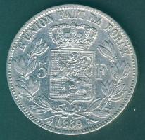 Belgium 1869. 5Fr Ag II.Leopold T:3