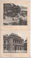 cca 1920-1930 Budapest, 15 db papírra kasírozott fotó mappában, a papíron apró lyukkal, az egyiken kisebb szakadással, 18x16,5 cm