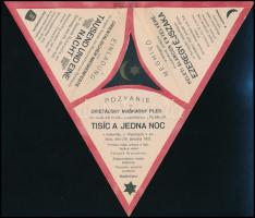 1921 Rózsahegy, meghívó a muzulmánok zártkörű keleti álarcos estélyére