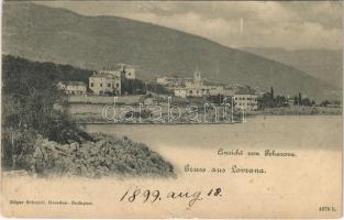 1899 Lovran, Lovrana, Laurana; Ansicht von Peharova / general view (kis szakadás / small tear)