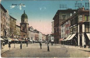 1915 Fiume, Rijeka; Corso / street view, shops (EK)