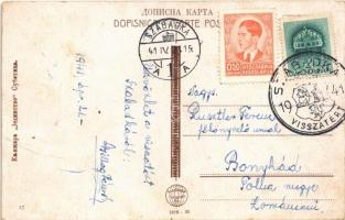 Szabadka, Subotica; Pozoriste / Színház, automobil, autóbusz, üzletek / theatre, automobile, autobus...