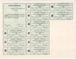 Újfehértó 1927. "Ujfehértói Takarékpénztár Részvénytársaság" tíz részvénye egyben, összese...