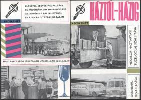 cca 1960-1970 Volán Kecskemét 9. AKÖV reklámmappa, 10 db fekete-fehér fotókkal illusztrált, kisméret...