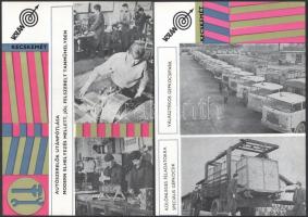 cca 1960-1970 Volán Kecskemét 9. AKÖV reklámmappa, 10 db fekete-fehér fotókkal illusztrált, kisméret...