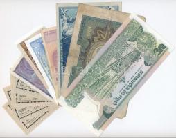 Vegyes 12db-os külföldi bankjegy és papír szükségpénz tétel T:I--III