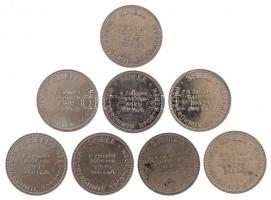 ~1970-1980. "SHELL WELTBERÜHMTE SPORTWAGEN" fém emlékérmek (8x ebből 5xklf) T:1-,2