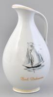 Martinroda Bad Doberan porcelán emlékváza hajós mintával. Matricás, jelzett, kis kopással, m: 14 cm