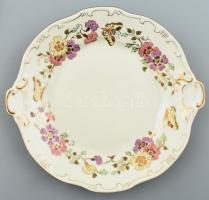 Zsolnay pillangómintás hiányos kávéskészlet, 6 db süteményes tányér, 1 db kis kaspó és 1 db poháralá...