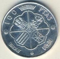 Spanyolország 1966(66). 100P Ag "Caudillo" T:2