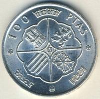 Spanyolország 1966(66). 100P Ag "Caudillo" T:2