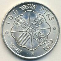 Spanyolország 1966(66). 100P Ag "Caudillo" T:2