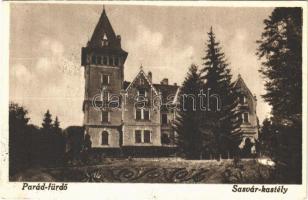 1924 Parád-fürdő, Sasvár kastély. Pauncz Illés kiadása (EK)