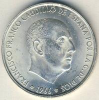 Spanyolország 1966(66). 100P Ag "Caudillo" T:2