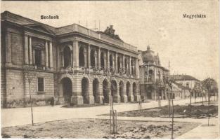 1917 Szolnok, Megyeháza. Vasúti levelezőlapárusítás 7357.